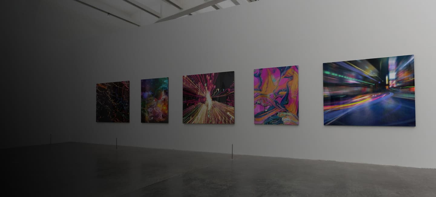 Glastrix art gallery — large format prints on display