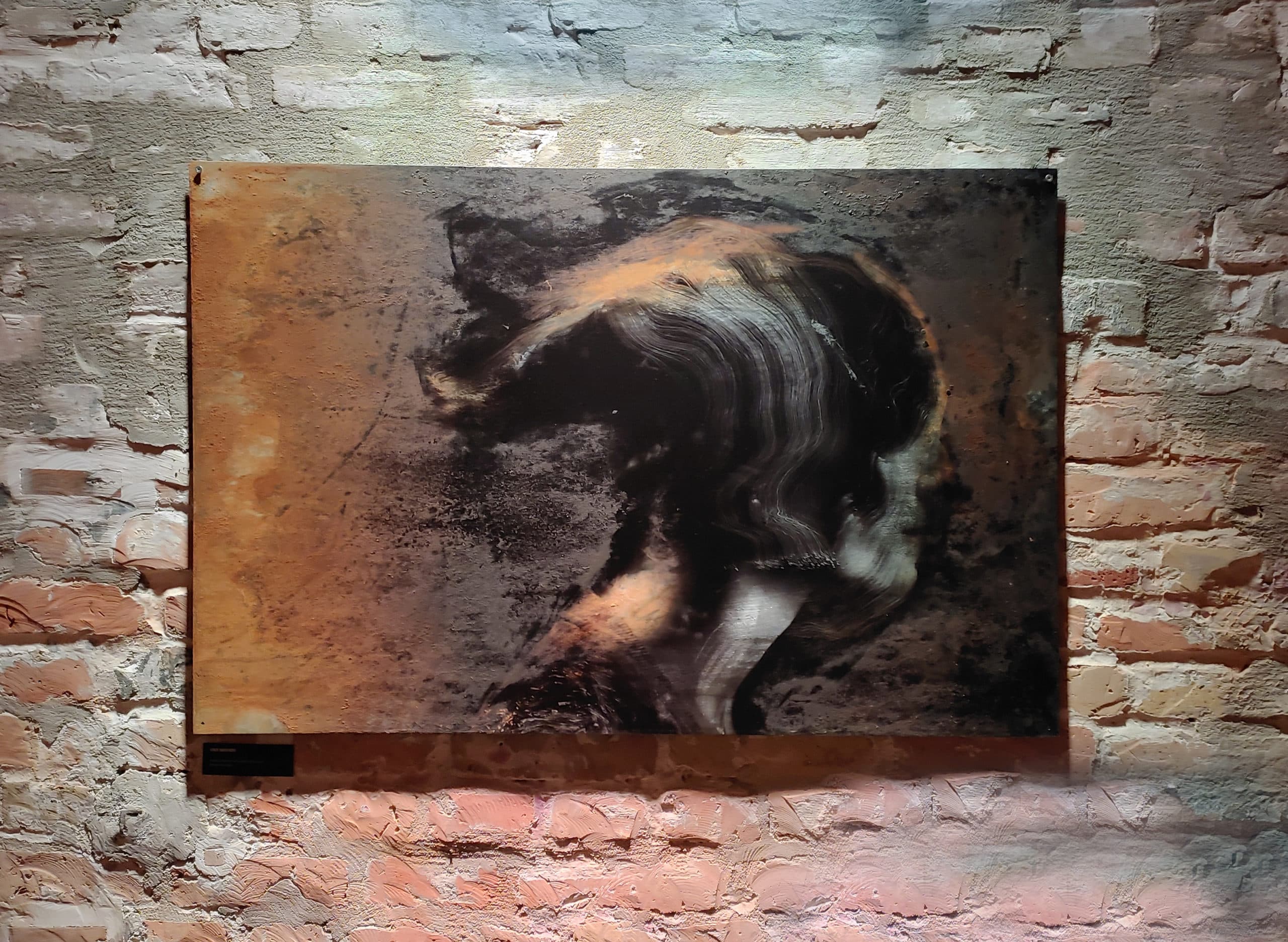 UV print on rusted metal โ art series Ionenwanderung by Bert Silzner