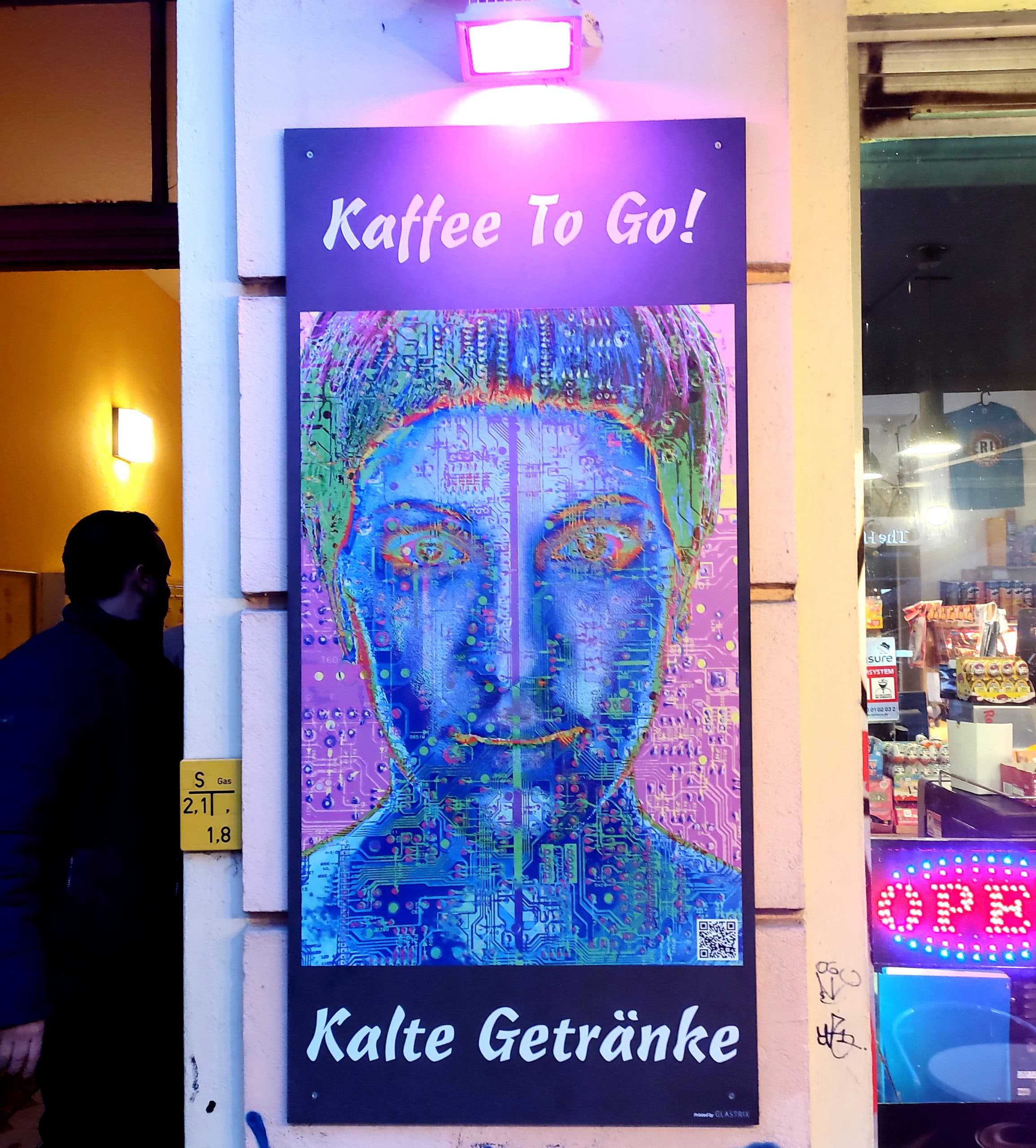 UV print on black MDF β "Better SpΓ€ti than Never" sign Berlin