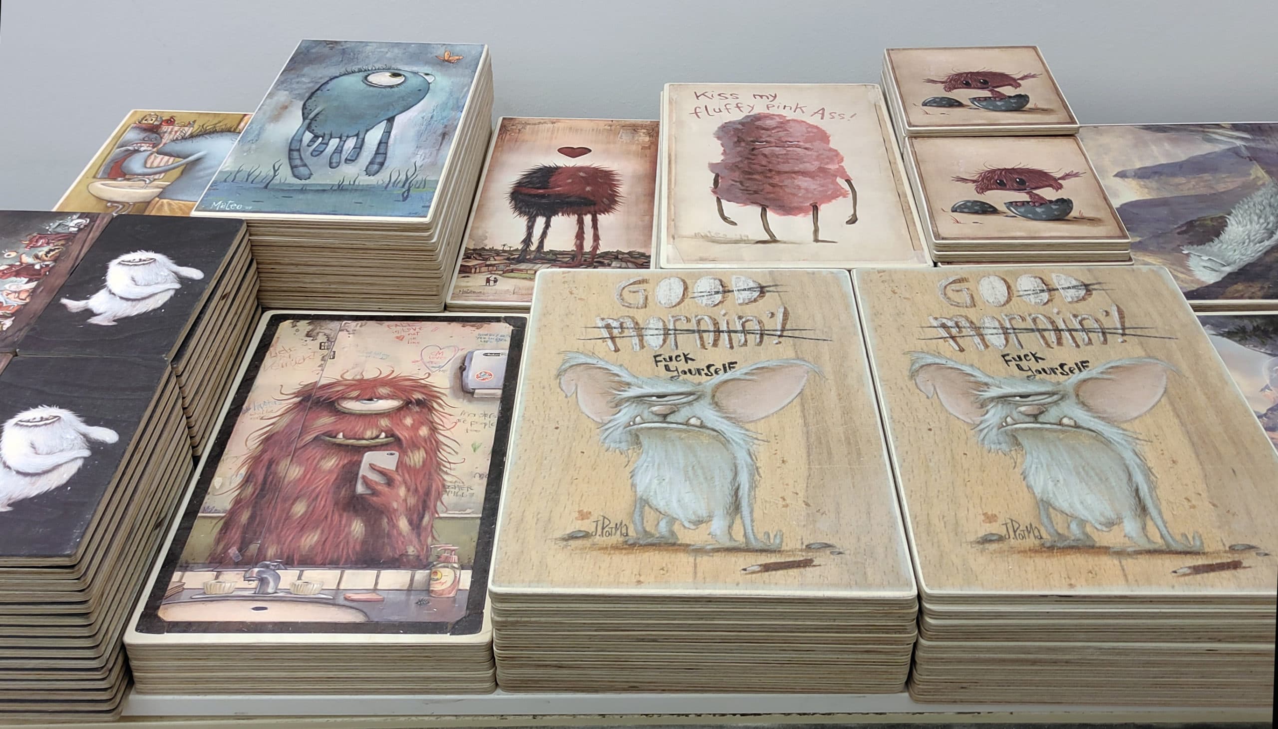 Kleinformat UV-Kunstdrucke auf Holz — Zozoville Gallery Berlin B2B-Serie