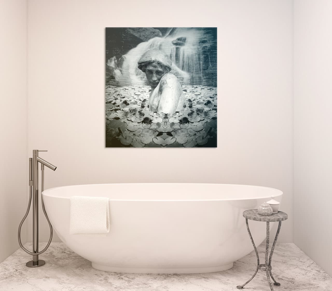 Glasdruck Badezimmer