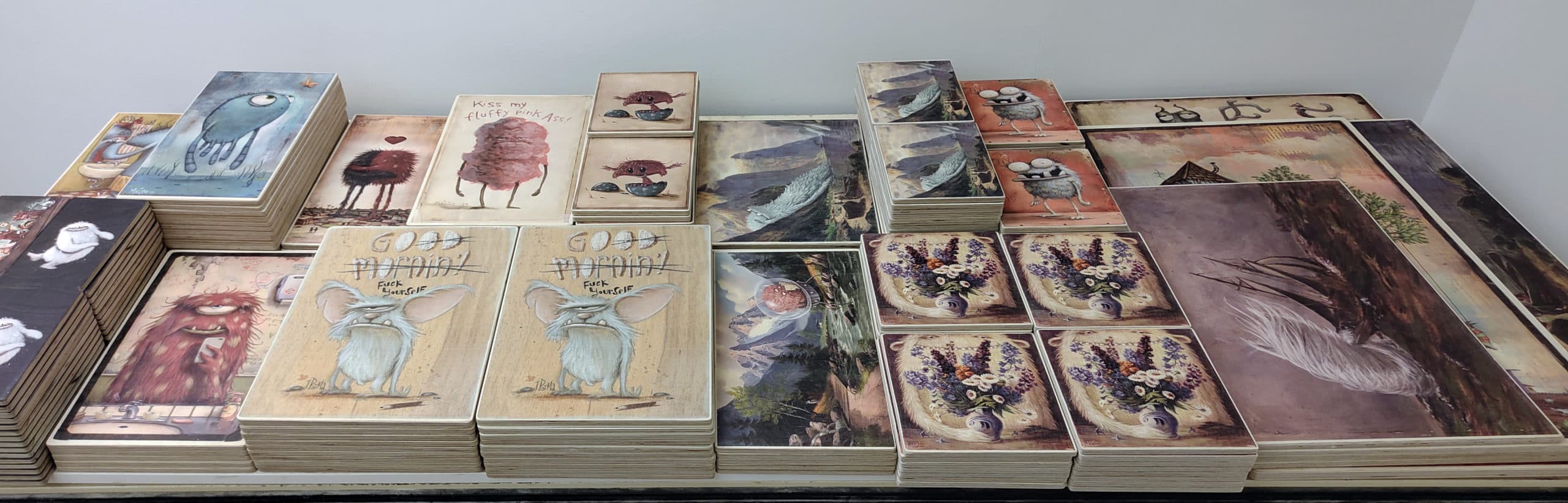 Kunstdruck auf Pappelholz — Zozoville Gallery Künstler Johan Potma und Mateo Dineen