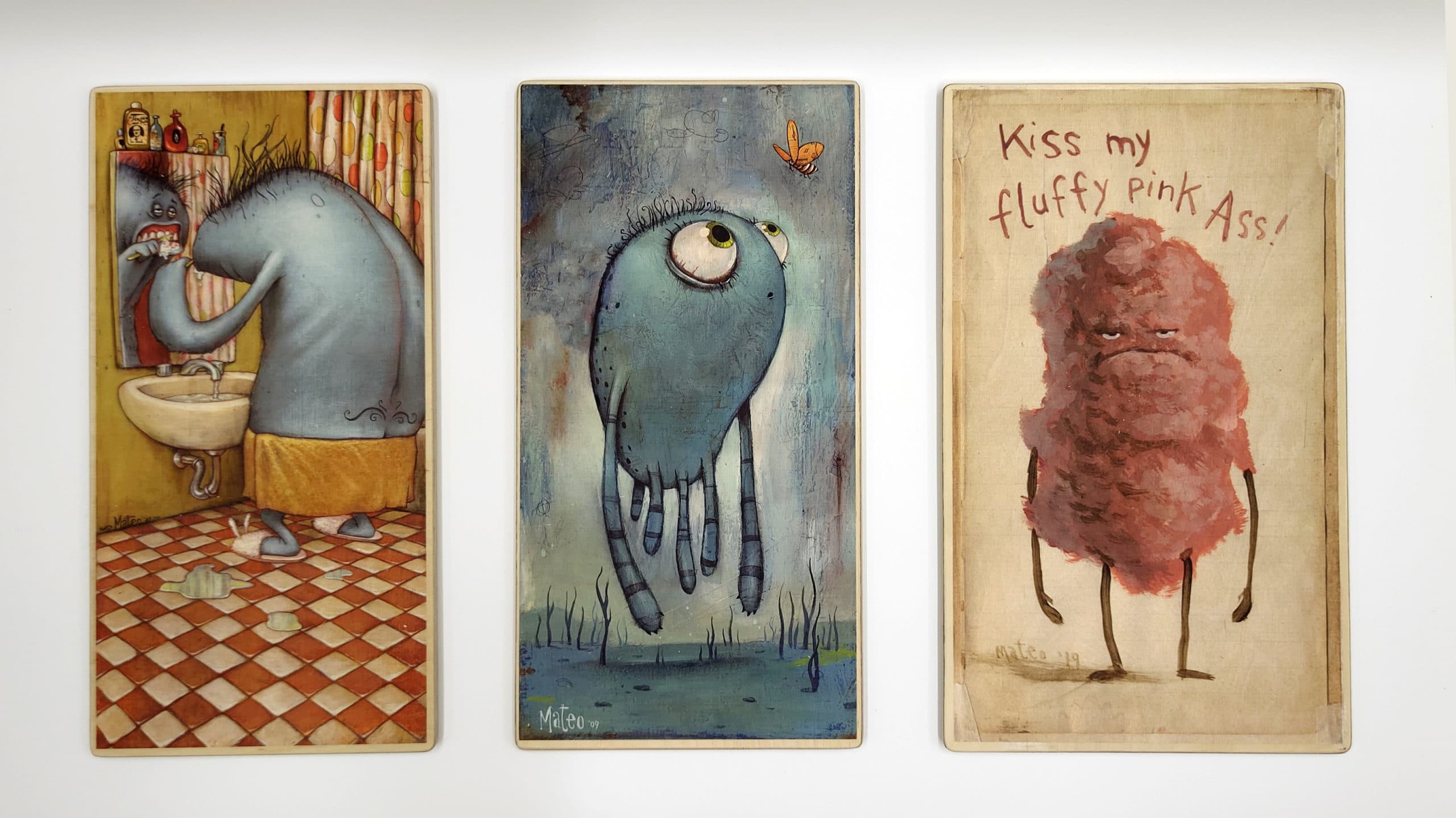 Kunstdruck auf Pappelholz — Zozoville Gallery Künstler Johan Potma und Mateo Dineen